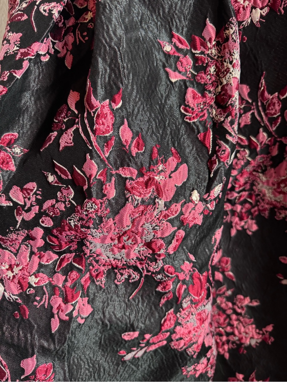 HUTCH Strapless Black Red Floral Jaquard Hi Low Dress Sz: 12 - Picture 5 of 11